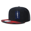 1 Dozen Decky 6 Panel Plaid Flat Bill Snapbacks Baseball Hats Caps Wholesale-Serve The Flag 6 image