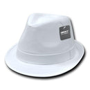 1 Dozen Decky Black White Red Poly Woven Fedora Hipster Miami Hats Wholesale-Serve The Flag 7 image