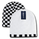 1 Dozen Decky Checkered Reversible Beanies Ski Skull Hats Caps Wholesale Lots-Serve The Flag 3 image