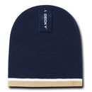 1 Dozen Decky Double Stripe 3 Tone Beanies Knitted Skul Ski Caps Hats Wholesale-Serve The Flag 6 image