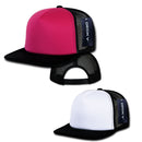 1 Dozen Decky Heavy Duty Flat Bill Two Tone Trucker Caps Hats Wholesale Lots-Serve The Flag 1 image
