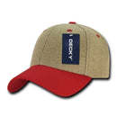 1 Dozen Decky New 6 Panel Jute Low Crown Structured Dad Hats Caps Wholesale Lots-Serve The Flag 12 image