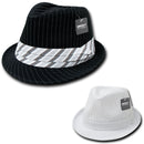 1 Dozen Decky Pinstripe Fedoras Hats Wholesale Lots-Serve The Flag 2 image