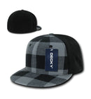 1 Dozen Decky Plaid Flex 6 Panel Fitted Two Tone Baseball Caps Hats Wholesale-Serve The Flag 4 image