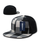 1 Dozen Decky Plaid Flex 6 Panel Fitted Two Tone Baseball Caps Hats Wholesale-Serve The Flag 7 image