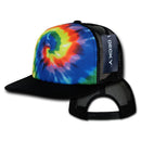 1 Dozen Decky Rainbow Tie Dye Print Foam Mesh Trucker Caps Hats Wholesale Lots-Serve The Flag 3 image