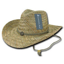 1 Dozen Decky Straw Cowboy Hats Caps One Size Unisex Beach Natural Wholesale Lots-Serve The Flag 1 image