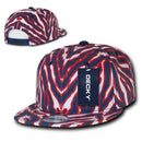 1 Dozen Decky Ziger Animal Print Flat Bill Hats Caps Baseball Zebra Wholesale Lots-Serve The Flag 5 image