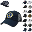 1 Dozen 6 Panel Relaxed Trucker Cotton Military Low Crown Caps Hats Wholesale Lots!!-Serve The Flag 1 image