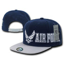 1 Dozen Military Army Air Force Navy Marines Coast Guard Flat Bill D Day Series Hats Caps-Serve The Flag 3 image