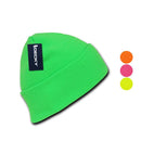 1 Dozen Neon Long Cuffed Beanies Knit Caps Hats Ski Skull Wholesale Lot-Serve The Flag 1 image