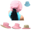 1 Dozen Ponytail Reversible Bucket Caps Hats Ramie Cotton Wholesale Bulk-Serve The Flag 4 image