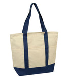 10 Lot Large 20inch Grocery Shopping Beach Totes Bags Reusable Zippered Cotton Canvas Wholesale-Serve The Flag 5 image