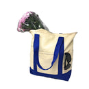 10 Lot Large 20inch Grocery Shopping Beach Totes Bags Reusable Zippered Cotton Canvas Wholesale-Serve The Flag 10 image
