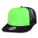 100 Lot Decky Foam Mesh Flat Bill Neon Trucker Hats Caps Two Tone Wholesale Lots-Serve The Flag 3 image