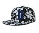 Decky Flowers Floral Hawaiian 5 Panel Cotton Flat Bill Baseball Caps Hats-Serve The Flag 4 image