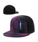 3 Dozen Decky Plaid Flex 6 Panel Fitted Two Tone Baseball Caps Hats Wholesale-Serve The Flag 5 image