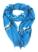 Casaba Striped Print Designer Womens Scarves Scarf Shawl Lightweight Sheer Wrap-Serve The Flag 1 image