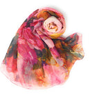 Casaba Womens Floral Sheer Scarves Scarf Convertible Poncho Top Light Wrap-Serve The Flag 15 image