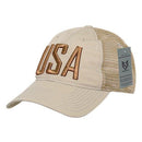 Rapid Dominance USA American Flag Text Ripstop 6 Panel Trucker Dad Caps Hats-Serve The Flag 6 image