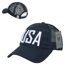 Rapid Dominance USA American Flag Text Ripstop 6 Panel Trucker Dad Caps Hats-Serve The Flag 18 image