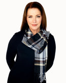 Casaba Womens Warm Winter Scarves Scarf Wraps Shawls Tri-Tone Plaid Great Gifts-Serve The Flag 4 image