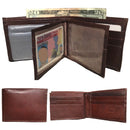 Casaba Genuine Leather Bifold Wallets Cash Slots ID Coin Key Pocket Mens Womens-Serve The Flag 3 image