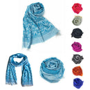 Casaba Womens Royal Elegant Formal Silk Feel Scarves Scarf Shawl Light Wrap-Serve The Flag 8 image