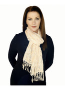 Casaba Womens Elegant Lace Scarves Scarf Shawl Formal Bridal Fringe Sheer Wrap-Serve The Flag 4 image