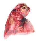 Casaba Womens Floral Sheer Scarves Scarf Convertible Poncho Top Light Wrap-Serve The Flag 13 image