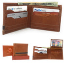 Casaba Genuine Leather Bifold Wallets Cash Slots ID Coin Key Pocket Mens Womens-Serve The Flag 51 image