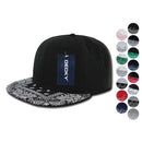 1 Dozen Decky Bandana Snapback Two Tone 6 Panel Flat Bill Hats Caps Wholesale Lots-Serve The Flag 1 image