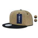 1 Dozen Decky Heavy Duty Jute Snapbacks Flat Bill Baseball Hats Caps Wholesale-Serve The Flag 1 image