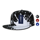Decky Paint Splat Snapback Baseball 6 Panel 100% Cotton Structured Caps Hats-Serve The Flag 1 image