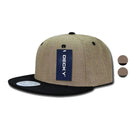 1 Dozen Decky 6 Panel Jute Crown Flat Bill Snapback Baseball Caps Wholesale Lots-Serve The Flag 1 image