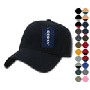 Decky Low Crown Plain Two Tone Curved Bill 6 Panel Dad Hats Caps-Serve The Flag 1 image