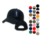 Decky Deluxe Polo Dad Baseball Hats Caps Hook Loop Closure Solid Two Tone Colors-Serve The Flag 1 image