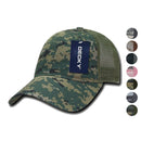 1 Dozen Decky Relaxed Camo 6 Panel Trucker Baseball Caps Hats Wholesale Lots-Serve The Flag 1 image