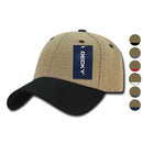 1 Dozen Decky New 6 Panel Jute Low Crown Structured Dad Hats Caps Wholesale Lots-Serve The Flag 1 image