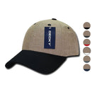 1 Dozen Decky 6 Panel Jute Low Crown Dad Caps Hats Wholesale Lots-Serve The Flag 1 image