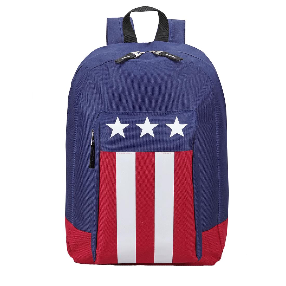 USA Flag Patriotic Backpack Book Bag School Travel Carry-On Adjustable