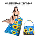 Empire Cove 2 in 1 Convertible Beach Towel Tote Bag Shoulder Bag Pool Swim  3 image