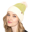 Empire Cove Winter Ribbed Knit Beanie with Faux Fur Pom Pom Hats Gifts for Her-Beanies-Empire Cove-Dusty pink-Casaba Shop 3 image