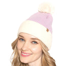 Empire Cove Winter Ribbed Knit Beanie with Faux Fur Pom Pom Hats Gifts for Her-Beanies-Empire Cove-Blue-Casaba Shop 4 image