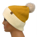 Empire Cove Winter Ribbed Knit Beanie with Faux Fur Pom Pom Hats Gifts for Her-Beanies-Empire Cove-Rust-Casaba Shop 25 image