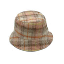 Empire Cove Womens Winter Cozy Plaid Fitted Bucket Hat Brown Pink Warm-Hat/gloves-Empire Cove-Casaba Shop 4 image