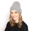 Empire Cove Womens Winter Solid Ribbed Knit Cuff Beanie Hat Soft Warm-Beanies-Empire Cove-Grey-Casaba Shop 1 image