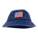 Empire Cove Washed USA Flag Cotton Bucket Hats Patriotic Hats Fisherman Cap 11 image