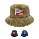 Empire Cove Washed USA Flag Cotton Bucket Hats Patriotic Hats Fisherman Cap 1 image