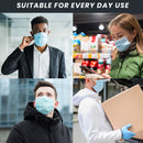 Amlife 200 Pack Face Mask Protective Covering Blue 3-Ply Layer Made in USA Imported Fabric-Serve The Flag 7 image